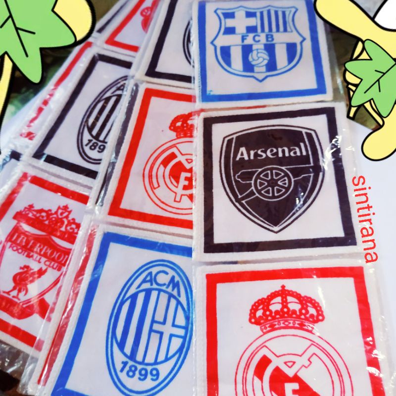 PATCH SABLON LOGO CLUB SEPAK BOLA REAL MADRID MU JUVE EMBLEM SABLON