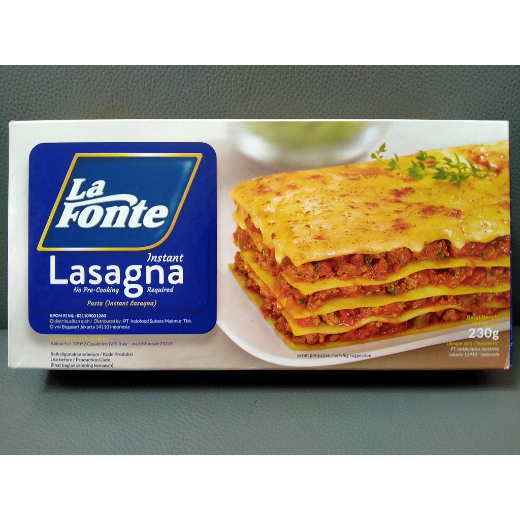 

La fonte lasagna 230gr pasta lasagna