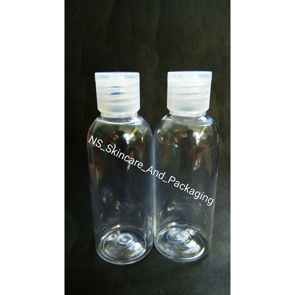 BOTOL FLIPTOP 60 ml Natural ( Tutup Natural ) / botol fliptop 60ml