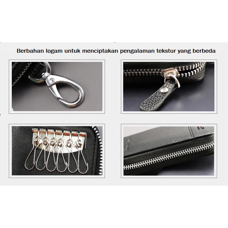 Dompet stnk mobil motor kulit Gantungan Kunci Remote Carabiner Mobil Motor Multifungsi