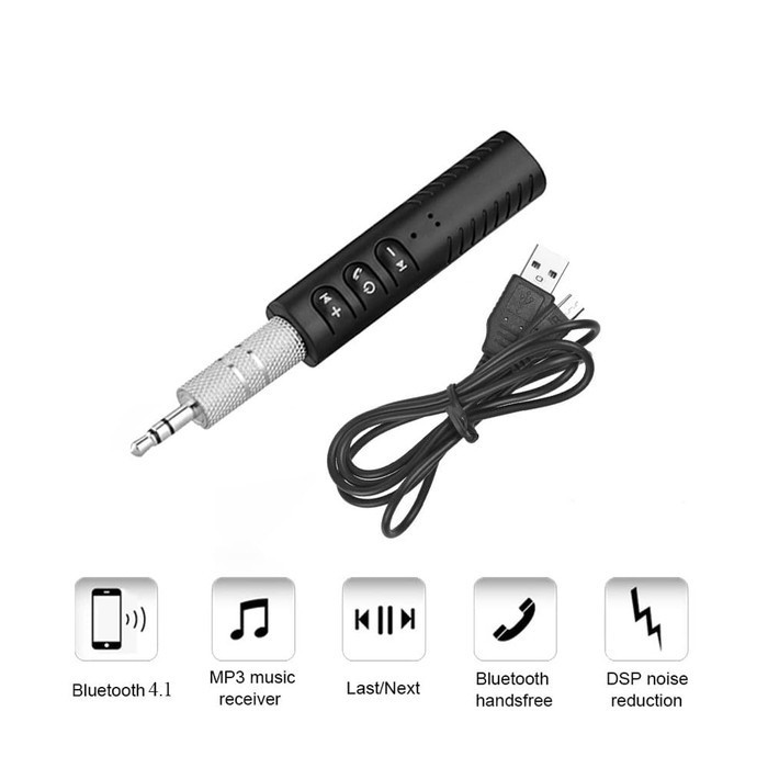 Bluetooth wireless audio music reciever car with aux 3.5mm m-tech Lv-b09