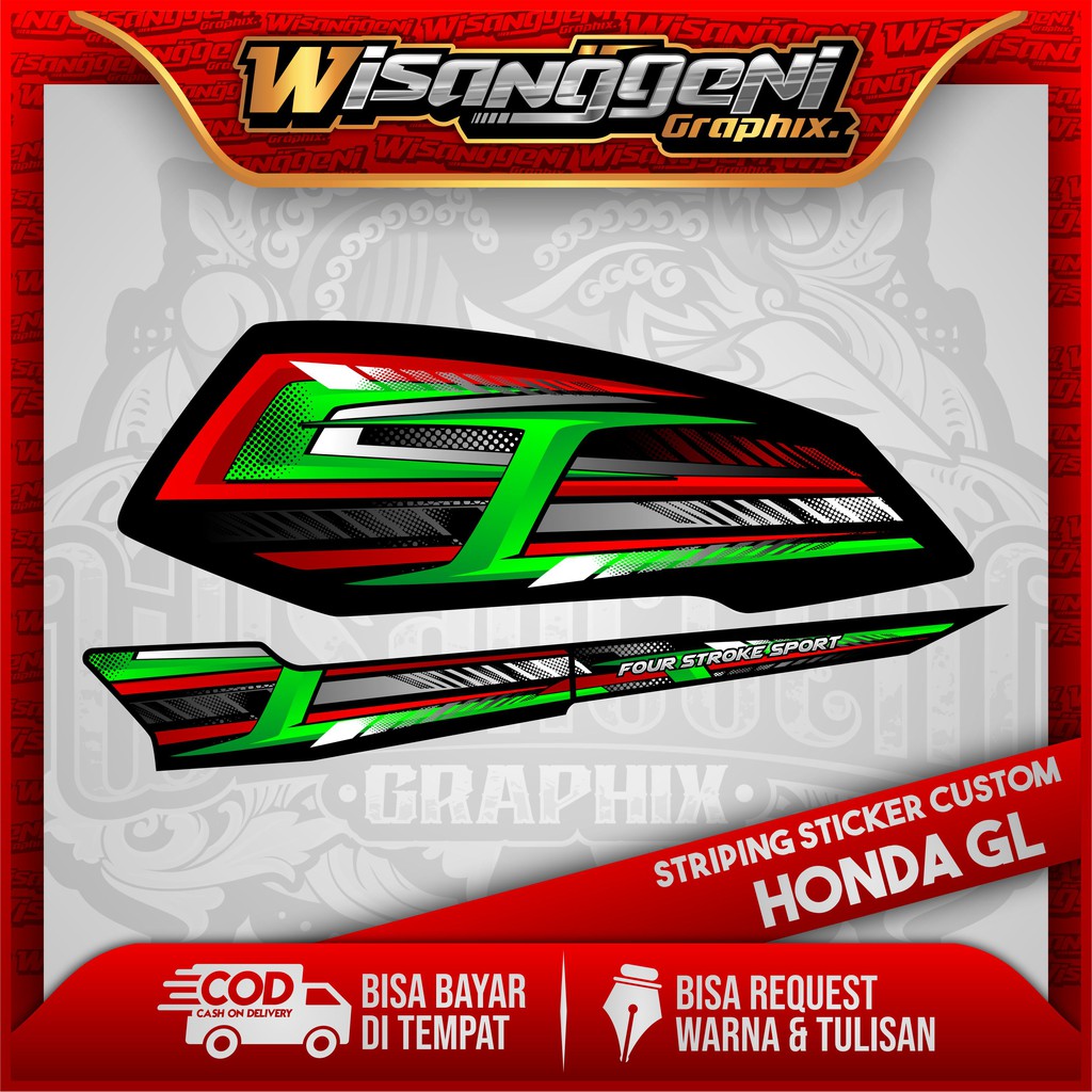 STRIPING STICKER DECAL HONDA GL MAX / GL PRO CUSTOM 2