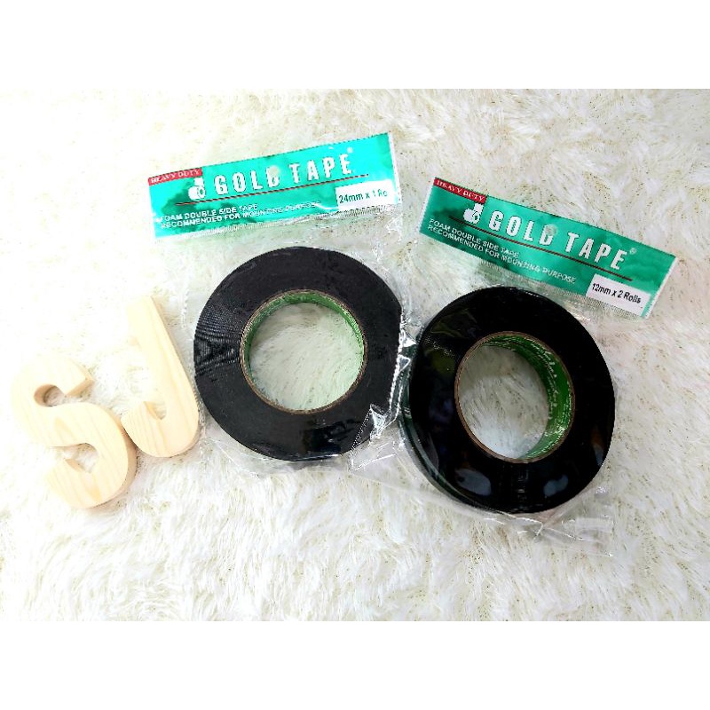 

Isolasi Double Foam Gold Tape 12mm (2pc), 24mm(1pc)