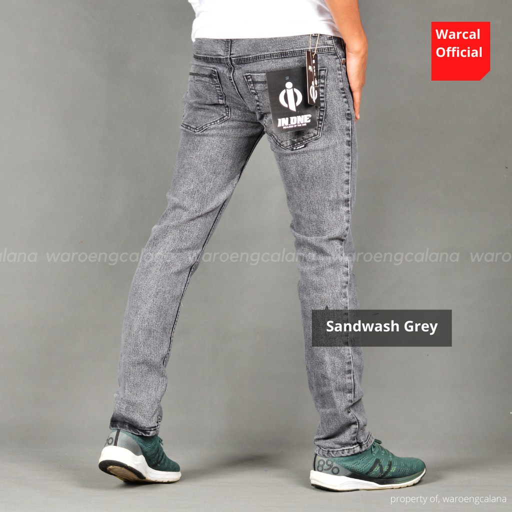 Celana Jeans Panjang Sandwash Grey Softjeans