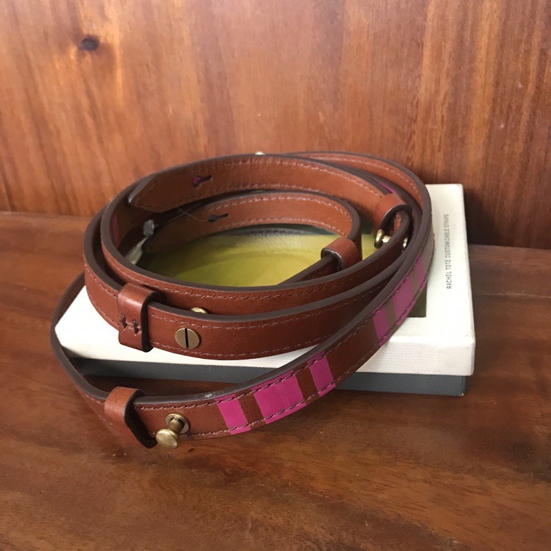 STRAP Tas Fossil Rachel Tote motif Strip pink