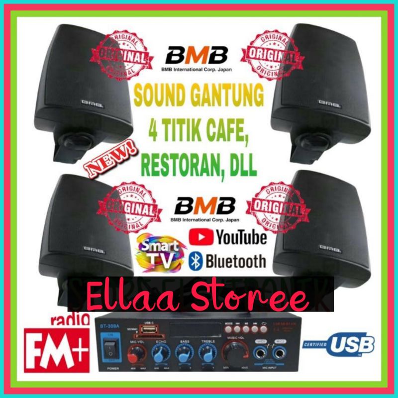 Paket Speaker 5 Inch Bmb Kg 511 Buat Di ruangan Cafe Dan restoran