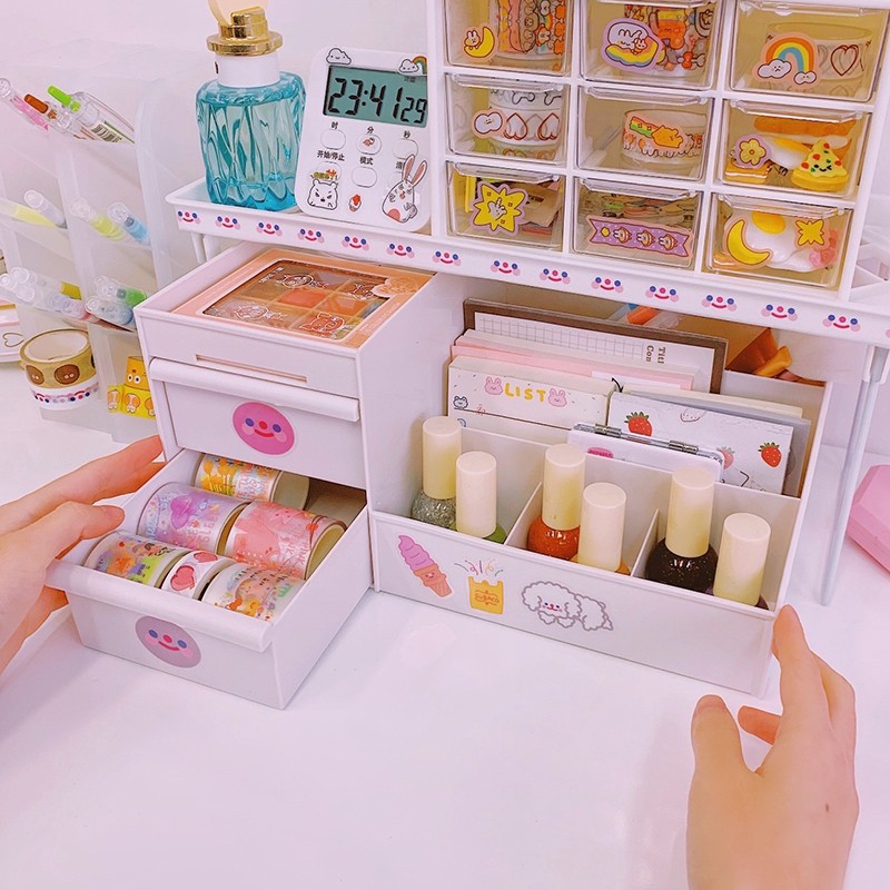 FYGALERYSURABAYA HL0124 Rak Kosmetik Kotak Penyimpanan Skincare Make Up Storage Box Organizer Serbaguna