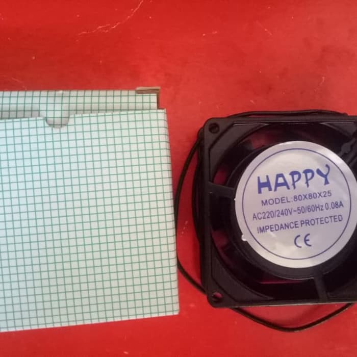Fan Panel 220V AC 8x8 cm I Kipas Angin Pendingin Listrik Kotak 80x80x25 I Cooling Fan