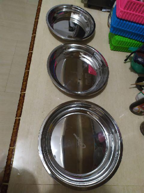 Calypso Kitchen Plate Stainless Piring Makan 1 Set 24 26 28cm / Piring Dapur Kualitas Stainless 304