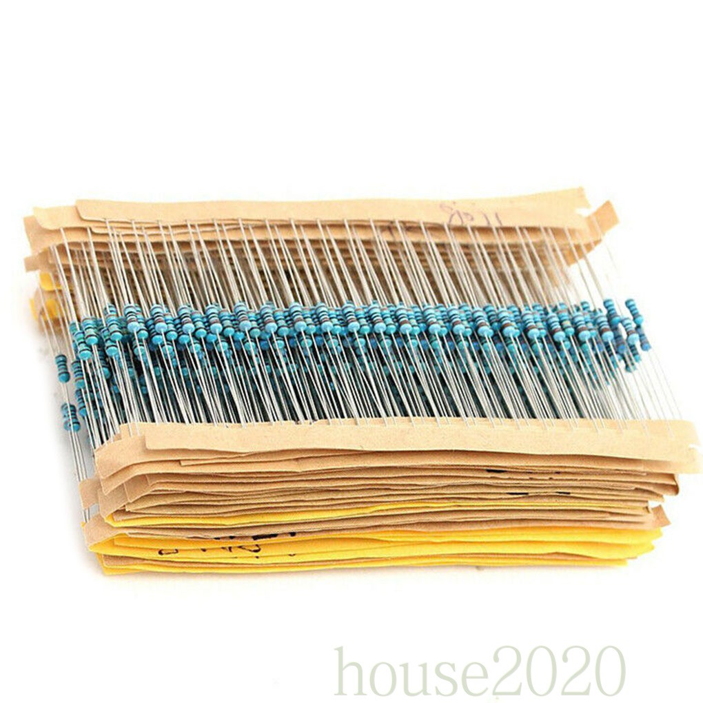 (House2020) 3120pcs / Set Resistor Metal Film 1ohm-10mohm 156 Value 0.25w Untuk Komponen Elektronik
