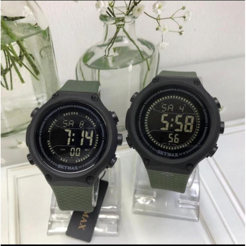 JAM TANGAN SKYMAX ANTI AIR/BUAT BERENANG PRIA WANITA