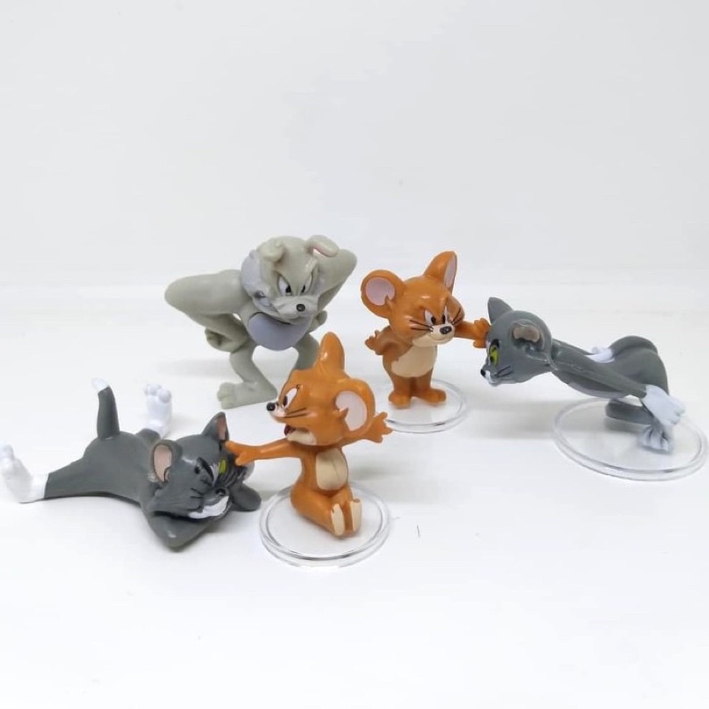 5pcs tom and jerry set figure/tom and jerry figure 5pcs/tom and jerry action figure/pajangan kucing/