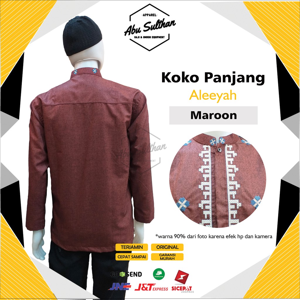 BAJU KOKO BORDIR LENGAN PANJANG / KOKO WARNA / KOKO MOTIF