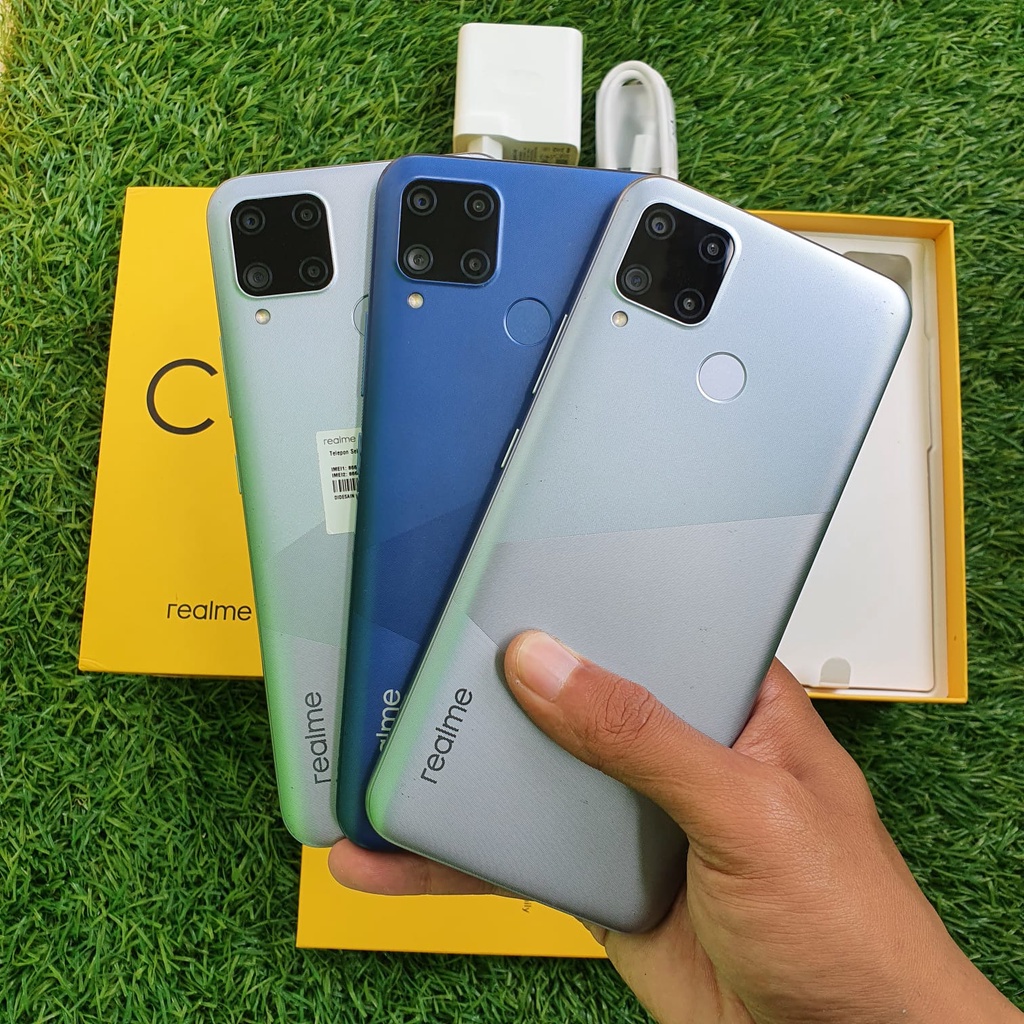 HANDPHONE REALME C15 3/64GB & 4/64GB SECOND SEKEN BEKAS MURAH