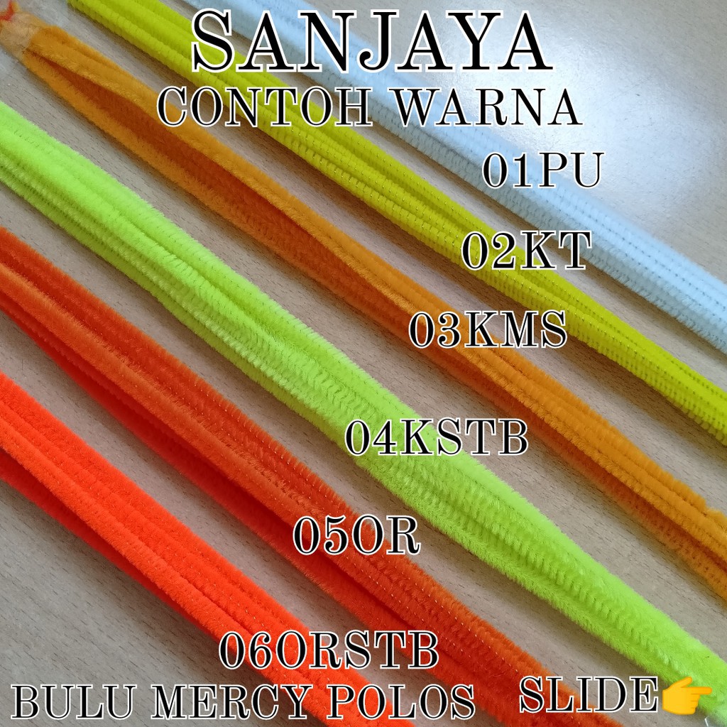 [100 Pcs] Kawat Bulu / Kawat Bulu Mercy Polos / Pipe Cleaner / Kawat Diy Kerajinan Tangan Warna Warni / Misc Bulu Mercy Polos 6mm