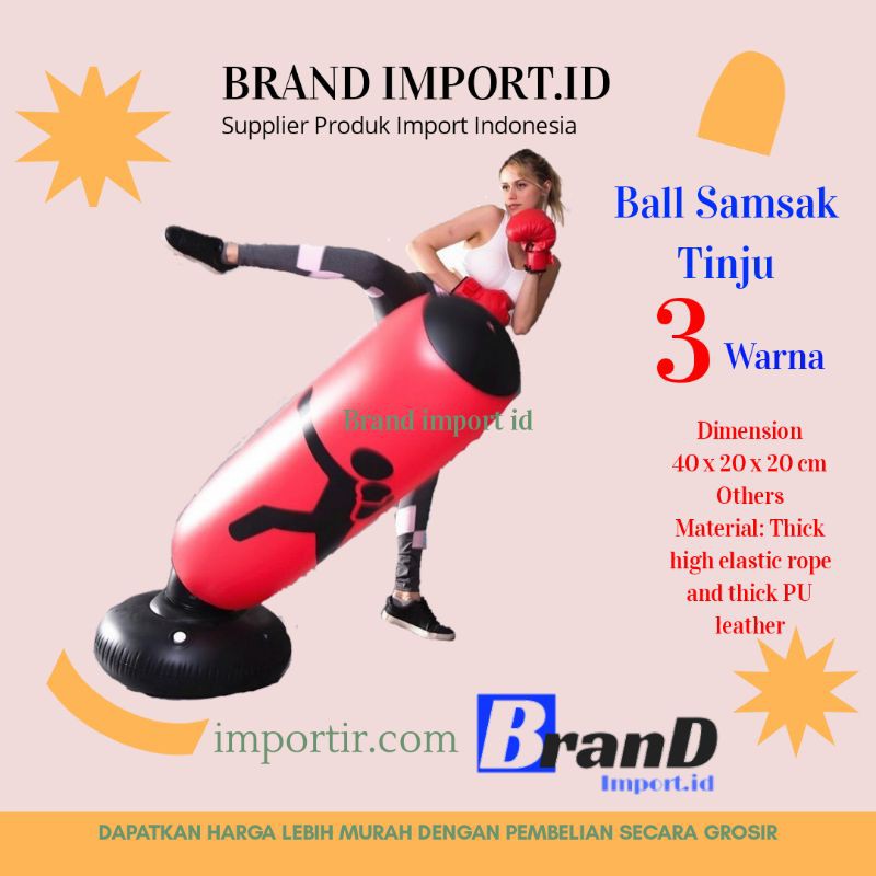 (MAINANKYU) Vertical Punching Bag Tiang Samsak Tinju Boxing Punch Target Inflatable 1.6 Meter