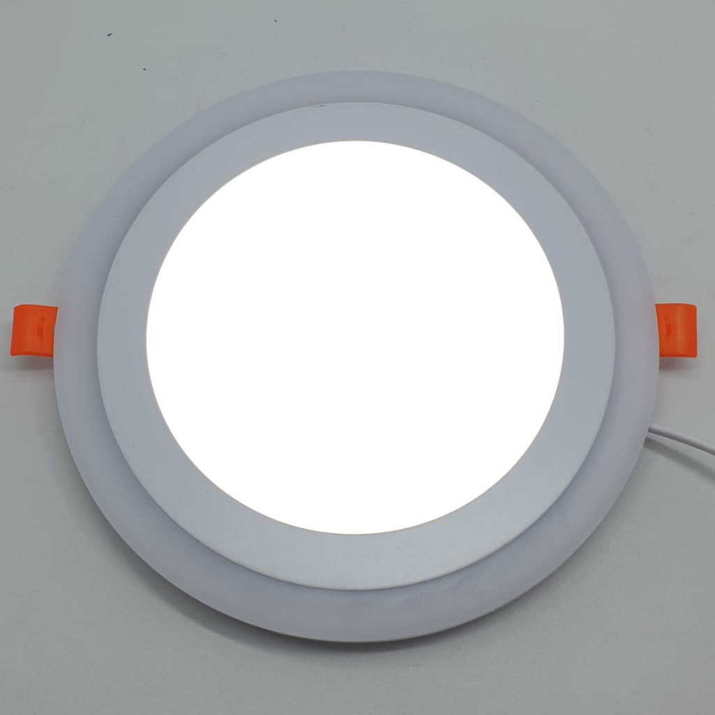 RC Lampu Led Panel BULAT INBOW 2 Warna 12w Tengah Putih + 4w Lis Biru SNI (DL 19cm / DD 15cm)