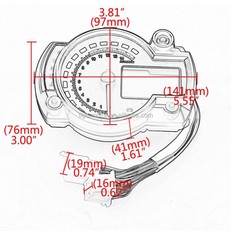 Speedometer Digital Koso Model Rx2N Spido Odometer Full Indikator Custom