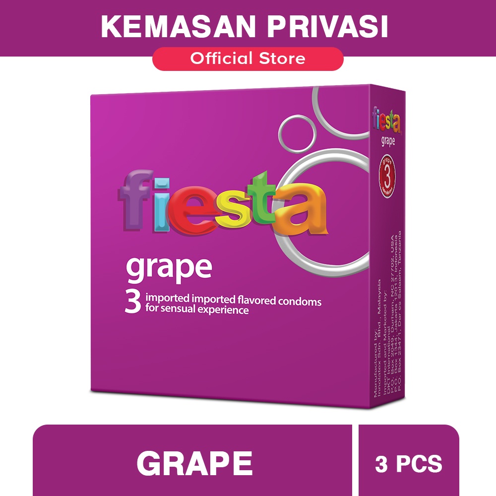 Kondom Fiesta Grape Isi 3 Pcs - Kondom Rasa Anggur 3s