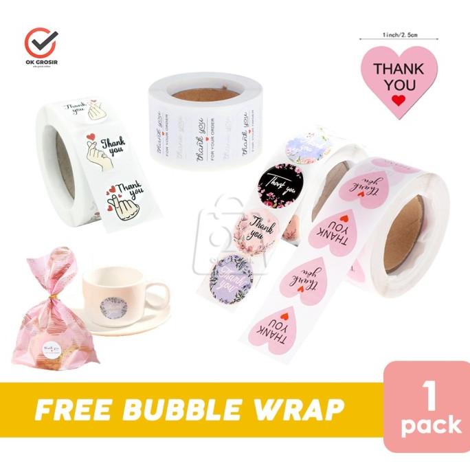 

(BISA COD) Sticker Thank You / Sticker Label Makanan / Stiker Packing (1Roll) CUCI GUDANG Kode 340