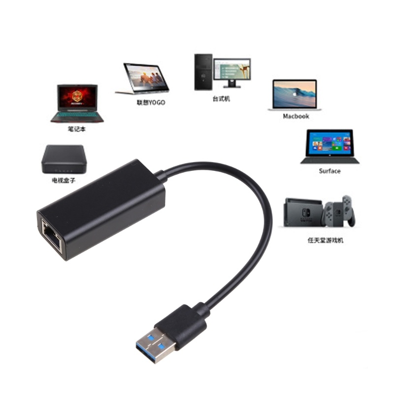 Btsg USB Ethernet Adapter USB 3.0 Card USB Untuk Switch PC Console