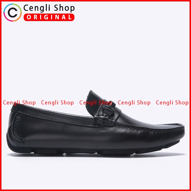 EM79 SEPATU SLIP ON EVERBEST PRIA ORIGINAL SEMI FORMAL KULIT ORI HITAM