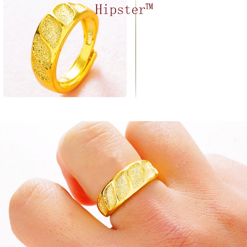 Hot Sale New Classic Fashion Romantic 18K Gold Couple Adjustable Ring