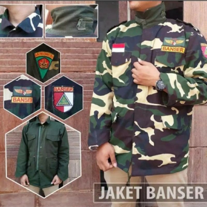 jaket loreng usa bolak balik premium/Jaket nato banser