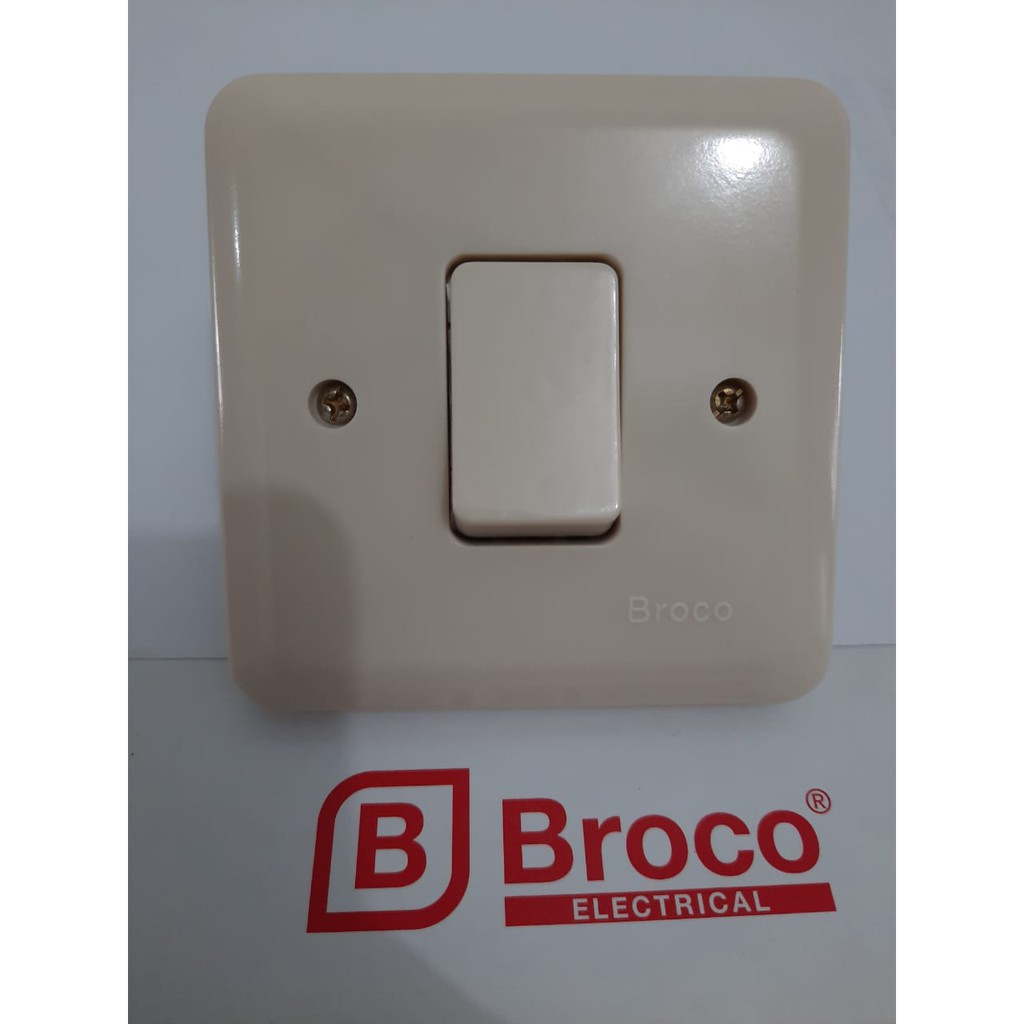 Saklar Single Broco New Cream Gee Urea 6621U