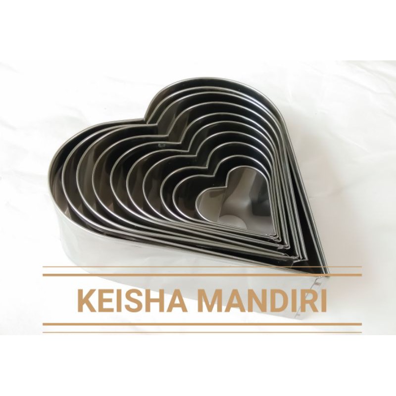 RING LOVE CUTTER KUE SET 10pcs