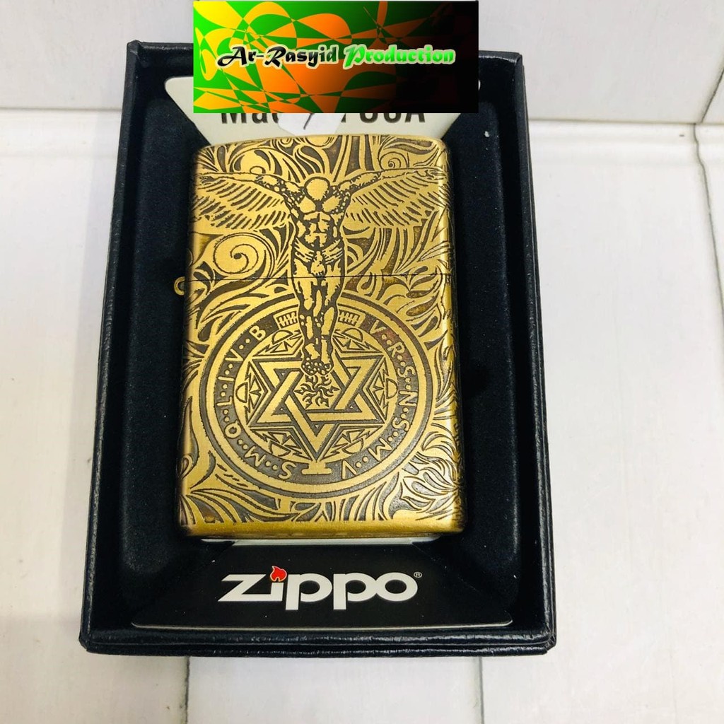 Super Murah Korek Api Minyak Zippo Matte Kw Motif 4