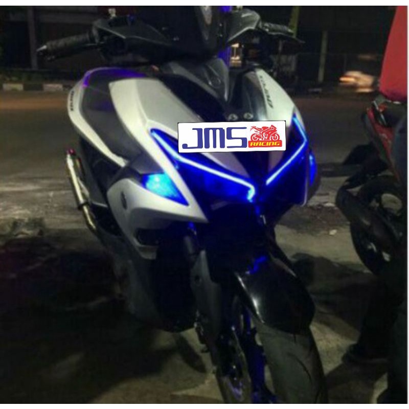 lampu alis led biru murah ungu putih ice blue 30/60 cm universal mio beat vario aerox nmax ninja cbr