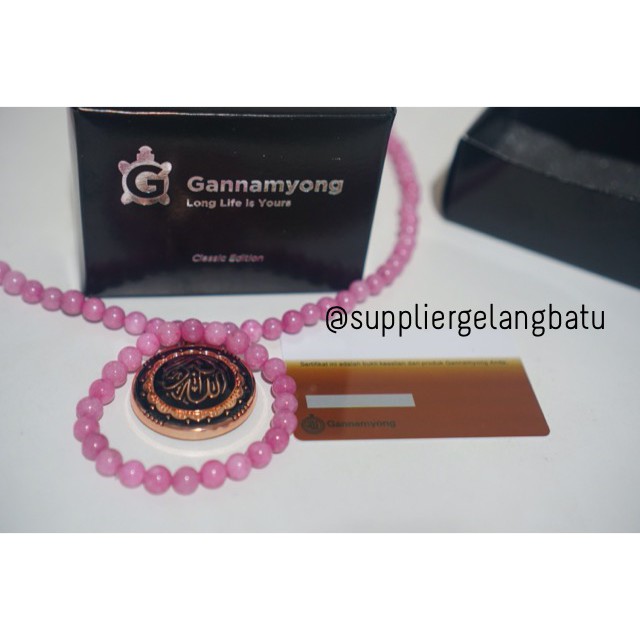 GANNAMYONG GIOK PINK Lafaz Allahuakbar ROSEGOLD KOREA Kado Haji Bonus Gelang obat Peredaran darah