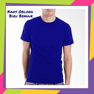 Grosir Kaos  Oblong pendek polos  kaos  polos  warna Biru  