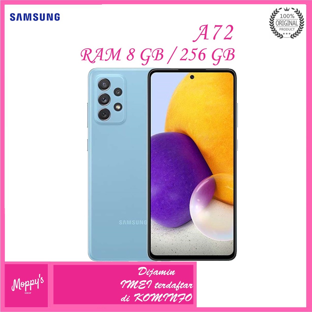 SAMSUNG GALAXY A72 8/256 GB ORIGINAL SAMSUNG A72 RAM 8 GB INTERNAL 256 GB GARANSI RESMI SEIN