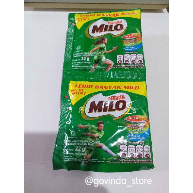 

SUSU MILO RENCENG 22g ISI 10PCS GRATIS 1PCS