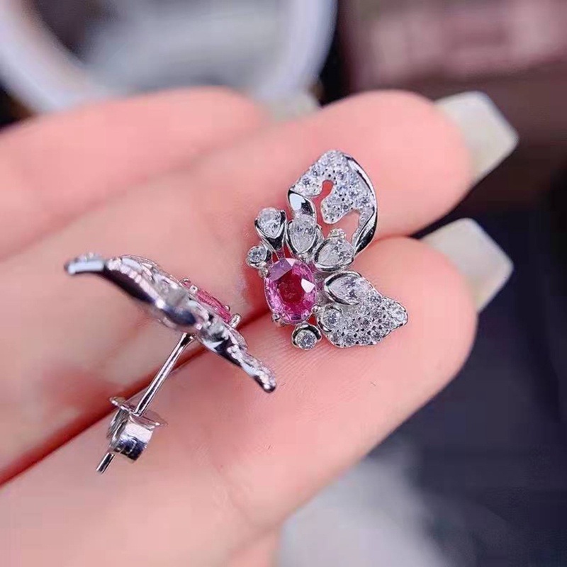 Butterfly Anting Tusuk Desain Kupukupu Hias Kristal Cubic Zircon AAA Mewah Berkilau Untuk Wanita