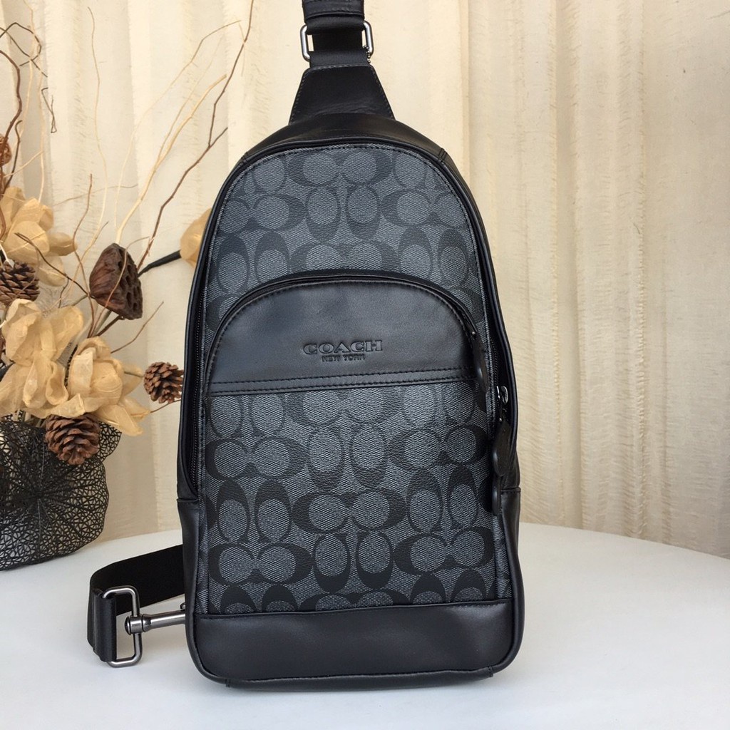 TAS SLING BAG PRIA SIGNATURE SELEMPANG BAHU CH HOUSTON VARSITY SLINGBAG PACK DENIM