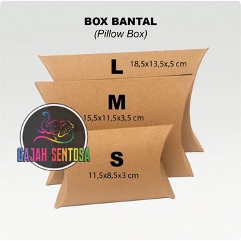 

PILLOW BOX / BOX BANTAL / KOTAK KADO SOUVENIR KRAFT M