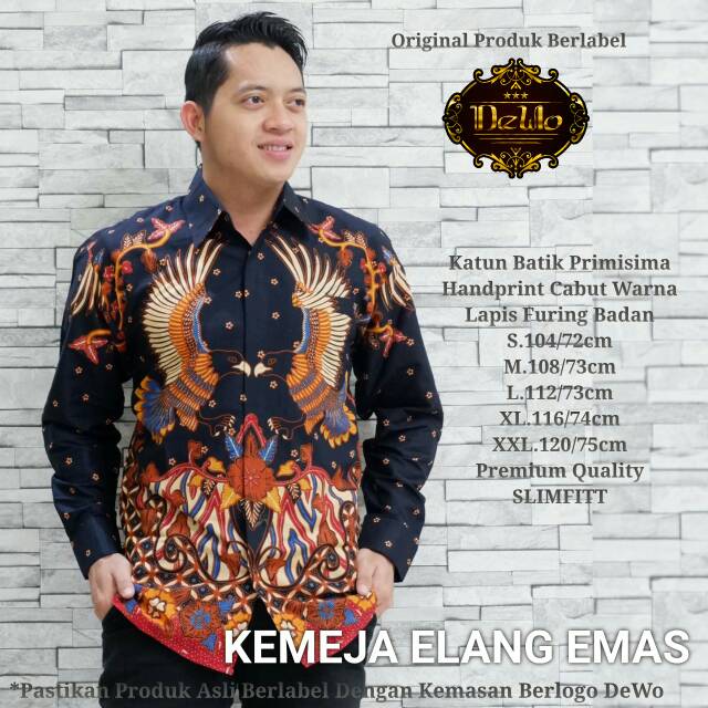 Kemeja batik elang emas