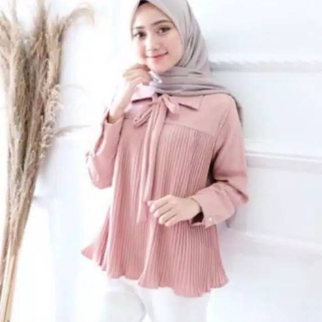 ( PROMO FLASH SALE ) FLINDIK BLOUSE PLISKET/HARGA TERMURAH