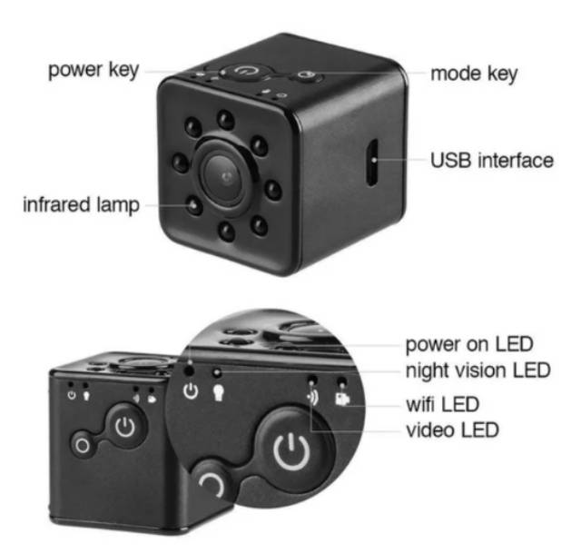 Spy cam Kamera SQ13 Mini Dv Wifi Sport Action Camera Full HD