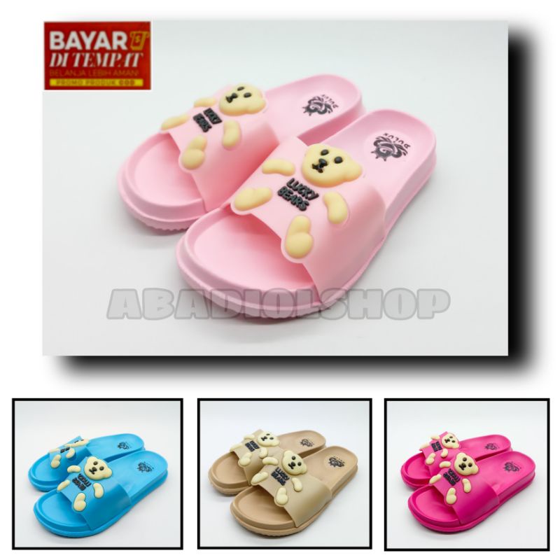 DULUX 501 SELOP WANITA MOTIF LUCKY BEARS / SANDAL SELOP WANITA MOTIF BERUANG / SANDAL SLIP ON ANAK / SANDAL ANAK-ANAK / SANDAL KOKOP / SANDAL KARET / SANDAL TRENDY ANAK / SANDAL CASUAL ANAK / SANDAL TERMURAH / SANDAL JEPIT / SANDAL KEKINIAN / IMPORT