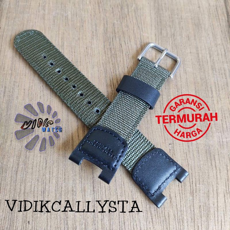 Strap casio SGW 100B 100 sgw-100 sgw-100b nylon canvas tali jam casio sgw-100b sgw100 Original