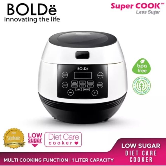 BOLDE Rice Cooker Low Carbo Super Cook - 1 Liter