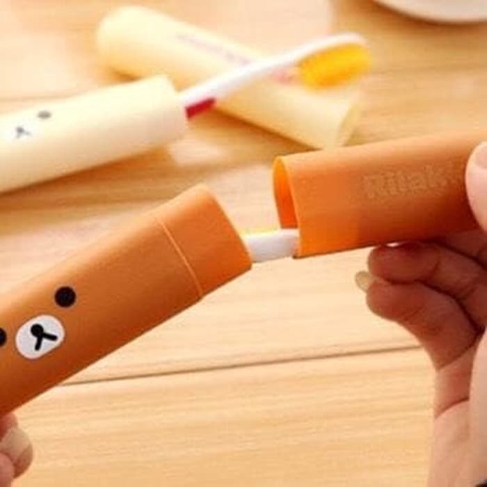 Tempat Sikat Gigi / Cover Kotak Sikat Gigi Rilakkuma - Kuning