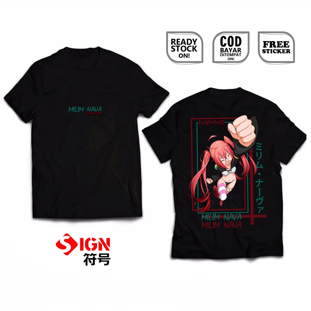 KAOS MILIM NAVA WN TENSEI SHITARA SLIME DATTA KEN WAIFU WIBU ANIME MANGA OTAKU RIMURU TEMPEST DIABLO PRIMORDIAL GUY CRIMSON BAJU JEPANG JAPAN CULTURE COSPLAY - SIGN CLOTH