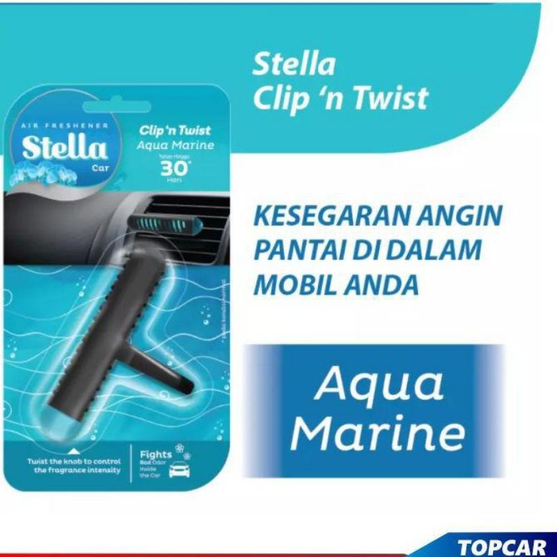 STELLA CAR CLIP'N TWIST air freshener parfum mobil AQUA MARINE