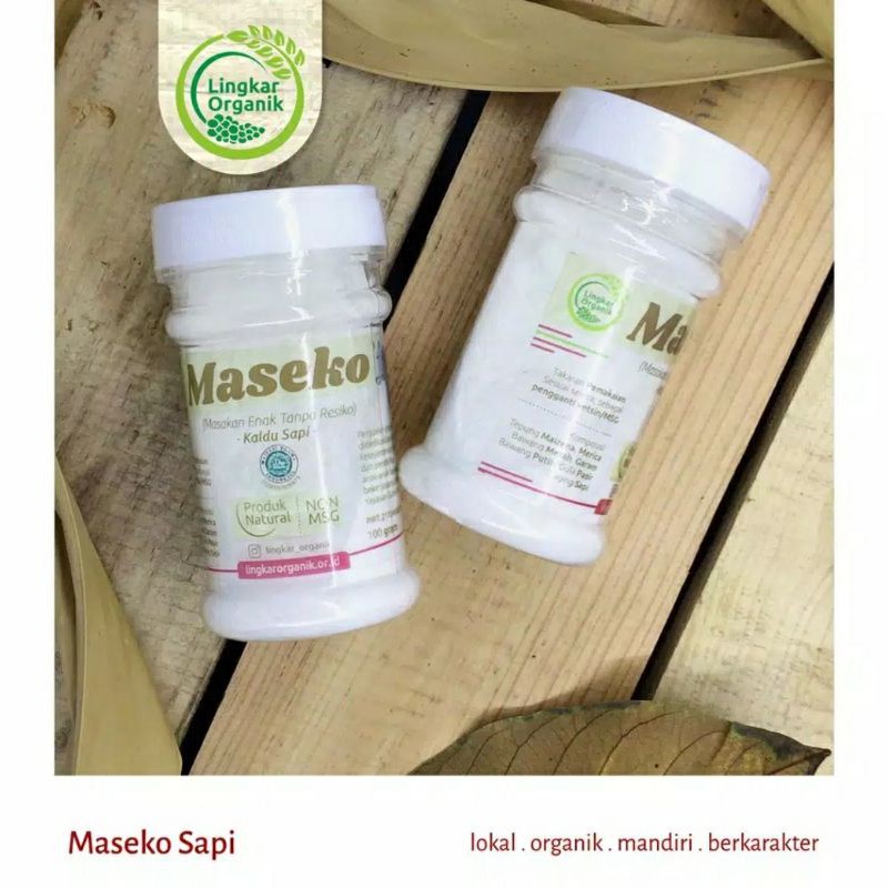 

Kaldu Bubuk MASEKO Ayam/ Sapi/ Jamur Botol Lingkar Organik