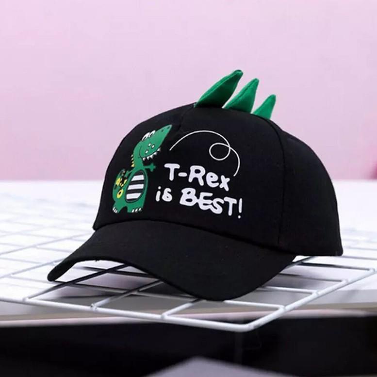 Topi Baseball Motif Dino Trex Bordir / Topi Anak-Anak / Topi Anak Karakter Dinosourus